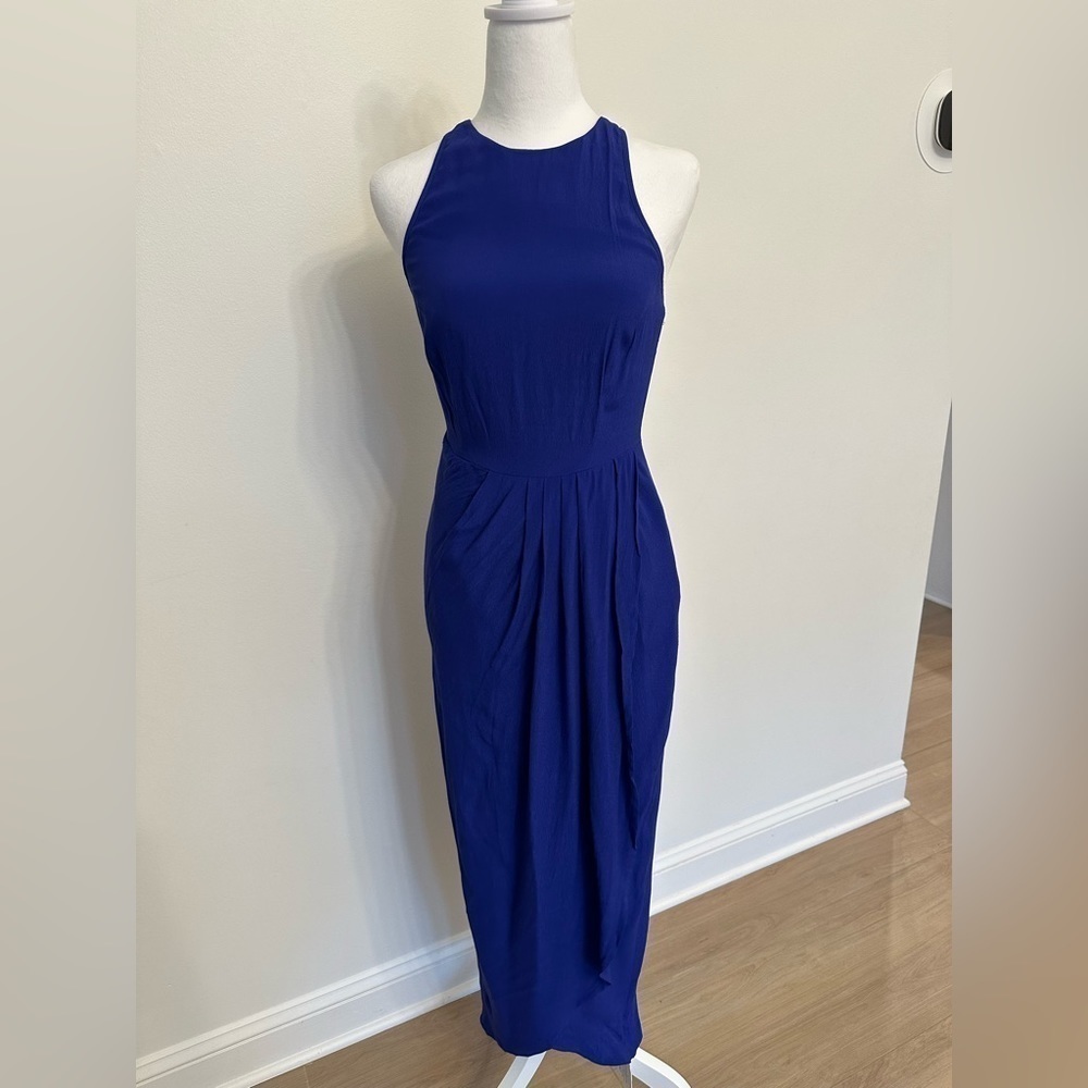 YUMI KIM NEW So Social Tulip-Hem Racerback Midi Dress Ink Size XS - Picture 5 of 9